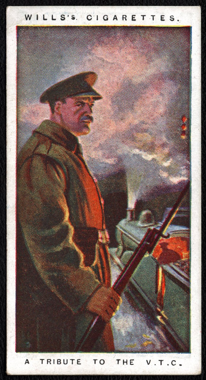 Reino Unido: Una de una serie de veinticuatro tarjetas de cigarrillos publicadas en 1917 por la Compañía Imperial de Tabaco como tributo al esfuerzo bélico de las fuerzas militares y civiles de Unbekannt