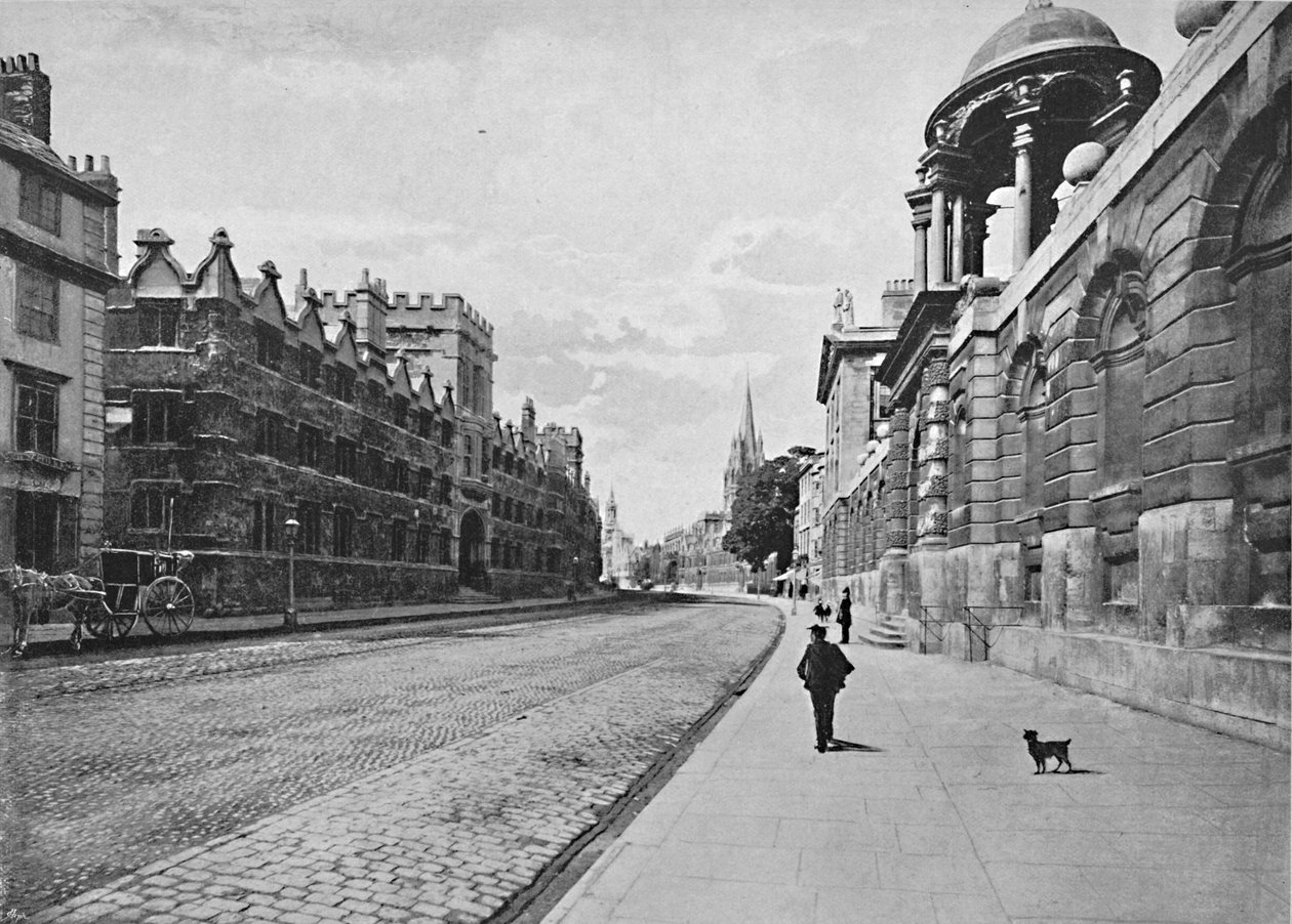 University College desde High Street, Oxford, c1896 de Unbekannt