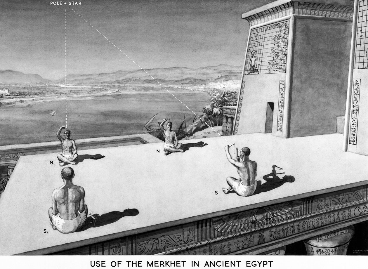 Uso del Merkhet en el Antiguo Egipto de Unbekannt