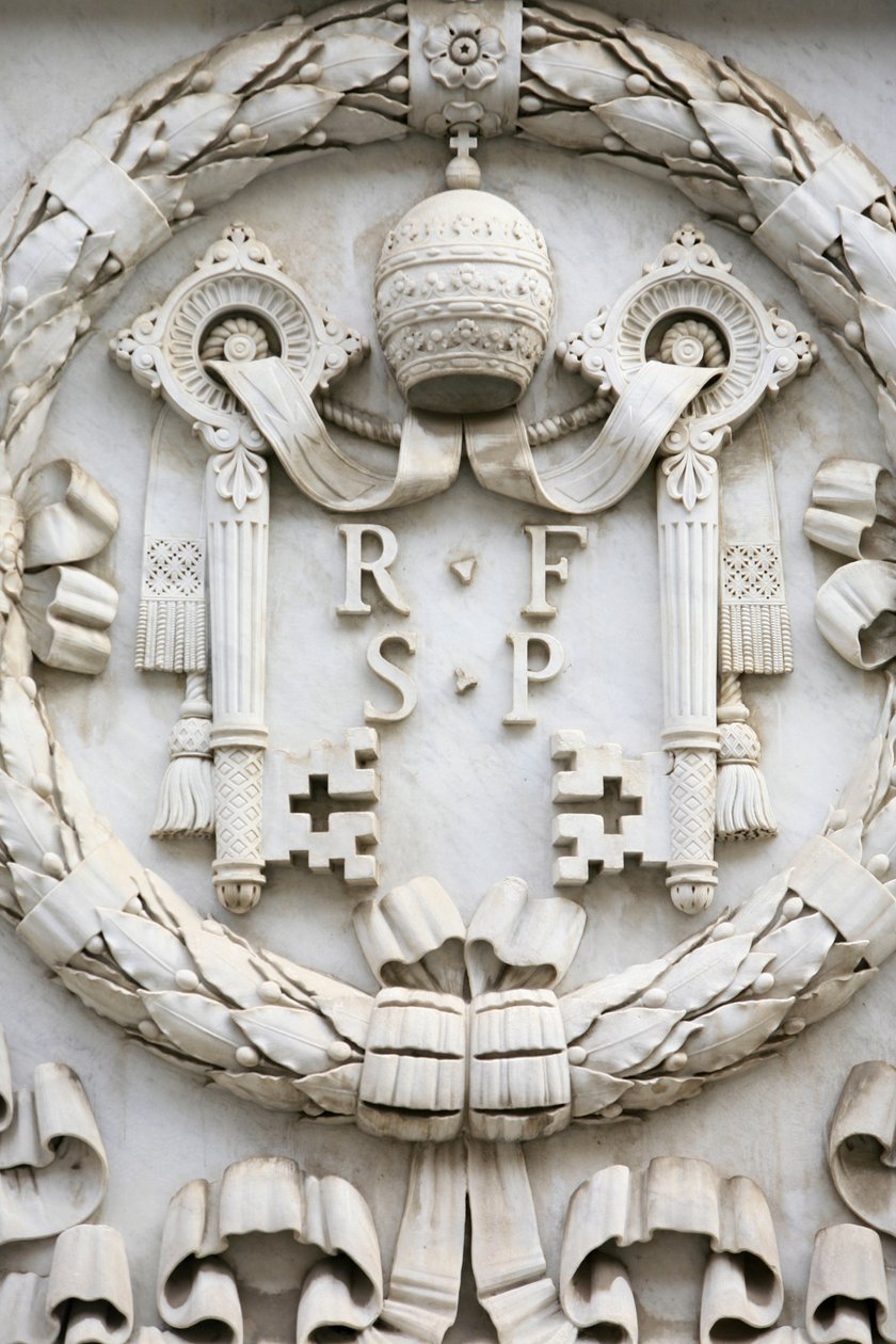Escudo de armas del Vaticano, Roma, Italia de Unbekannt