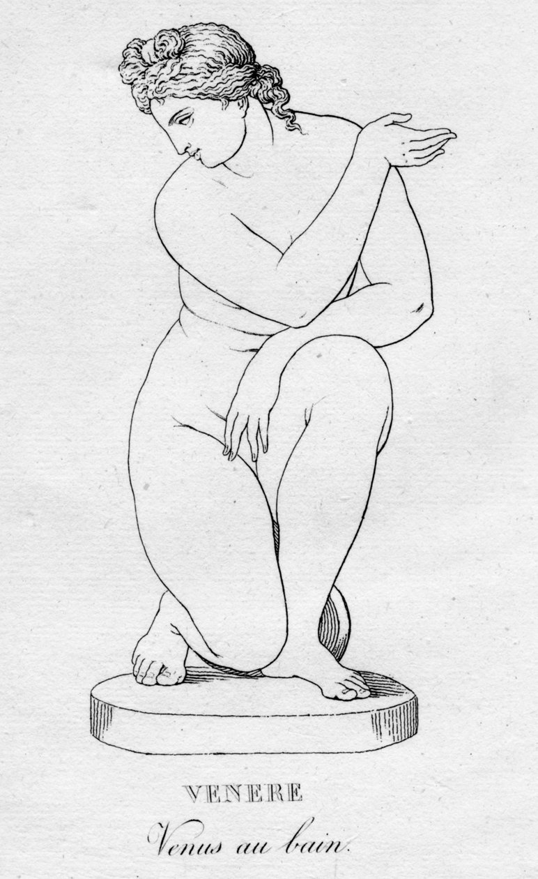 Venere Venus au bain, c. 1850 de Unbekannt