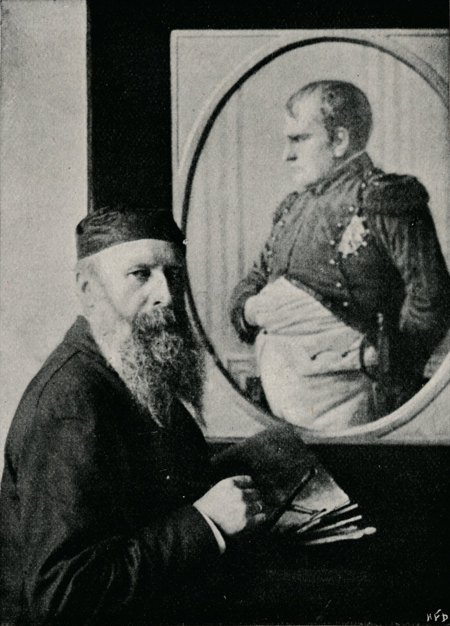 Verestchagin pintando un cuadro de Napoleón, c1890, 1910 de Unbekannt