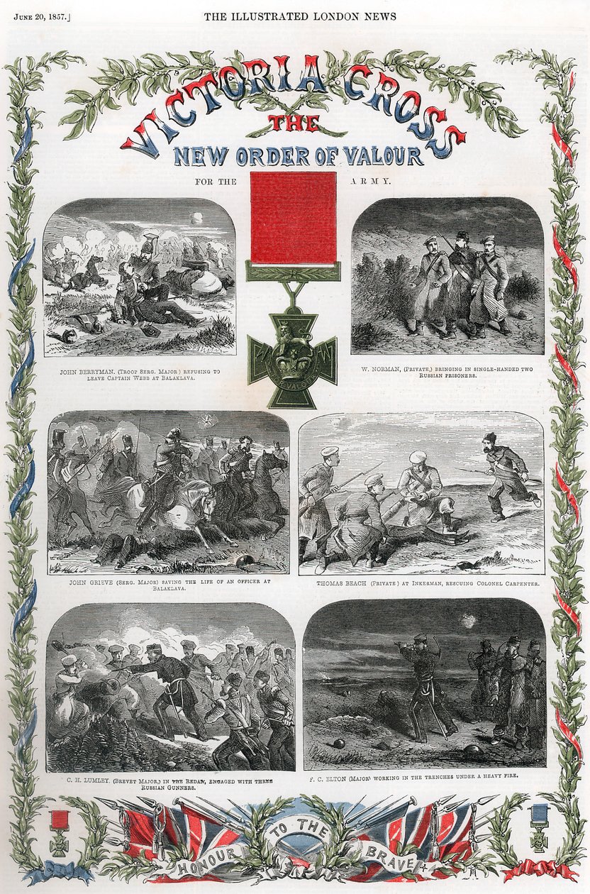 Cruz Victoria, premio británico por valentía, 1857 de Unbekannt
