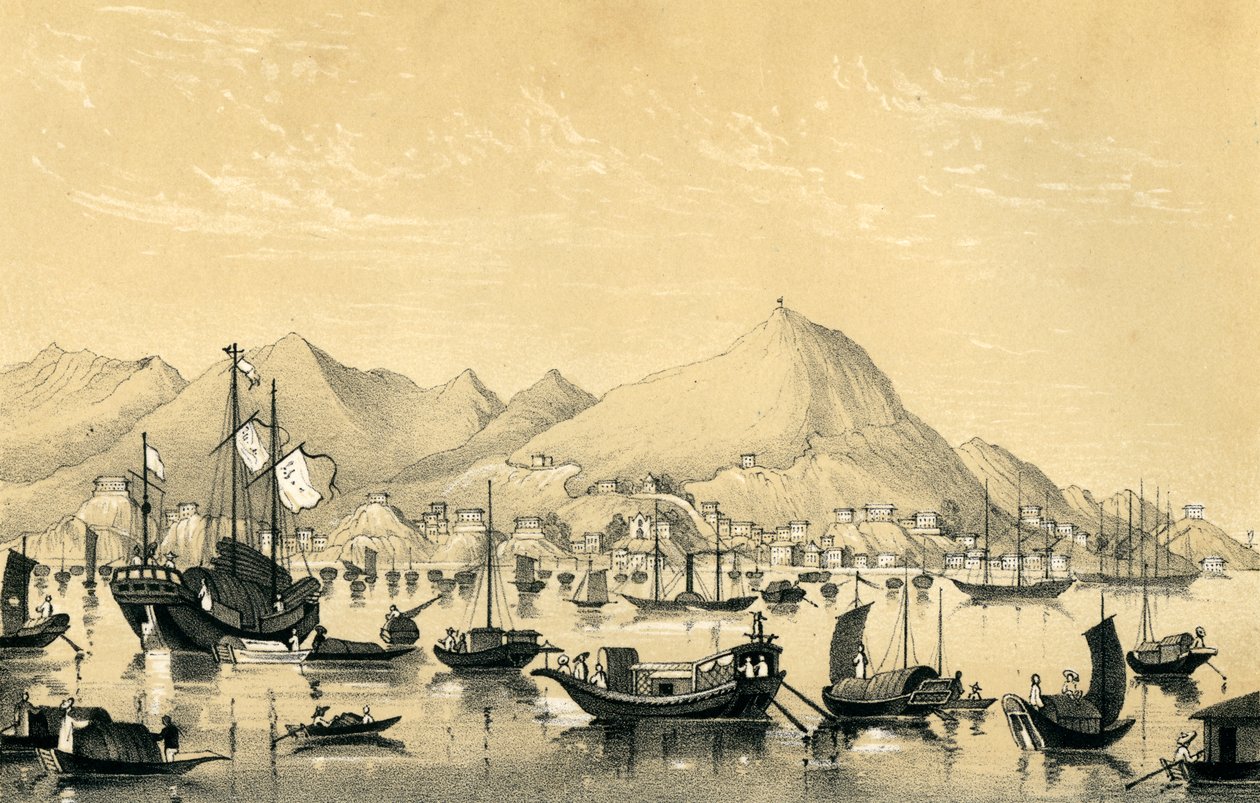 Victoria Town, Isla de Hong Kong, 1847 de Unbekannt
