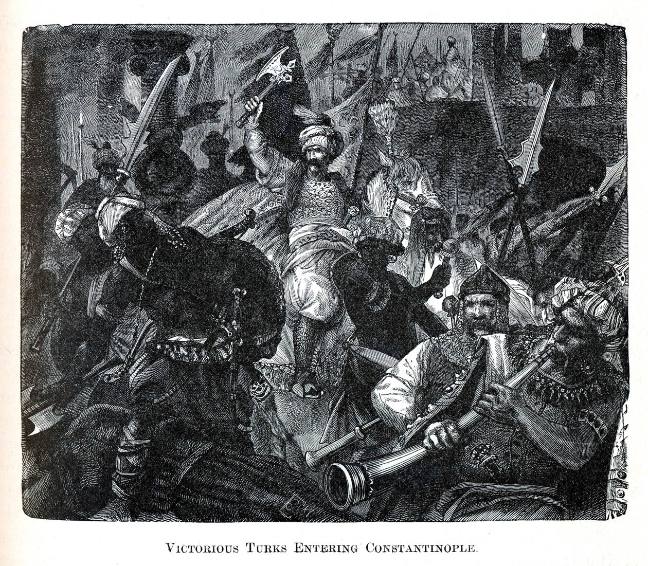 Turcos victoriosos entrando en Constantinopla, 1882 de Unbekannt