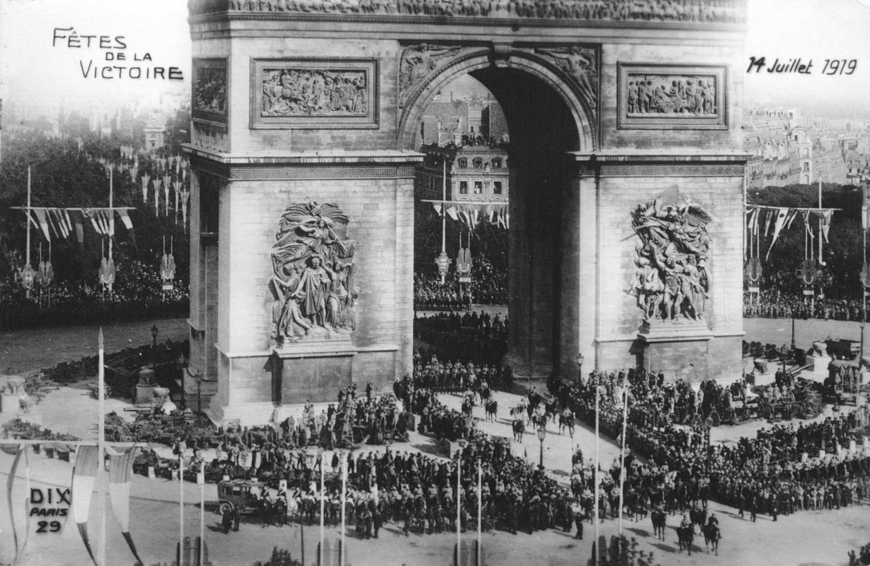 Desfile de la Victoria, París, 14 de julio de 1919 de Unbekannt