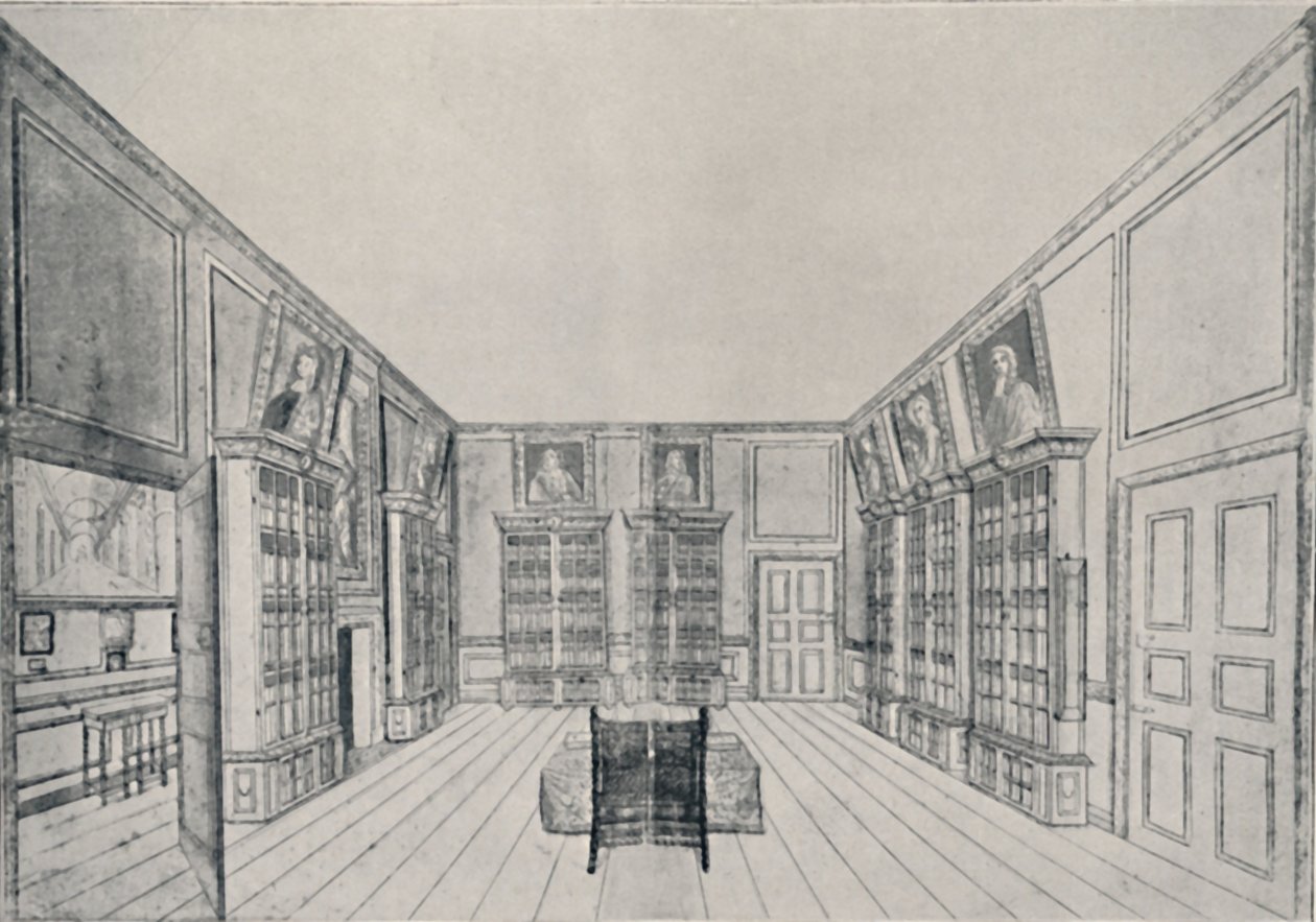 Vista hacia adentro de la Biblioteca de Samuel Pepys en York Building de Unbekannt