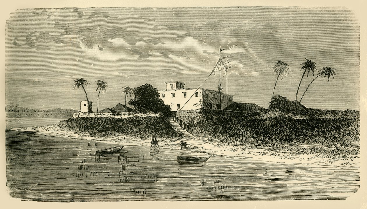 Vista en la desembocadura del Hooghly, 1890 de Unbekannt