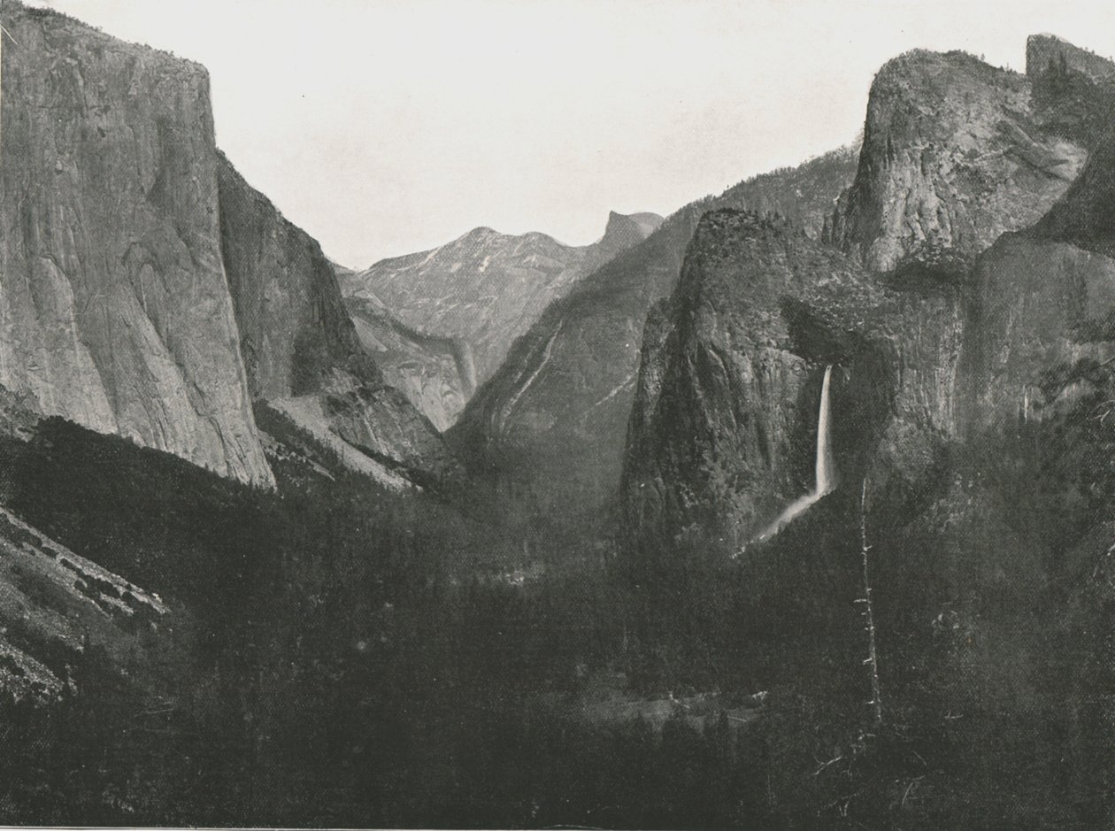 Vista desde el Punto del Artista, Valle de Yosemite, EE.UU., 1895 de Unbekannt