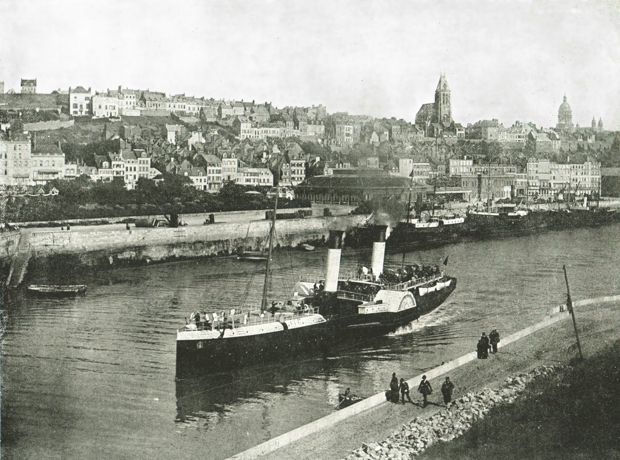 Vista desde el Muelle Oeste, Boulogne, Francia, 1895 de Unbekannt