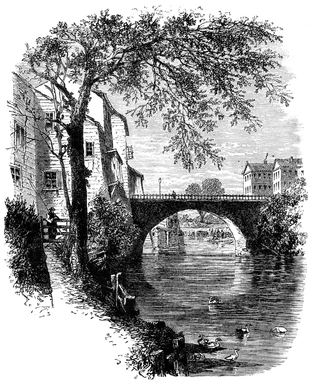 Vista en Hartford, Connecticut, siglo XVII c1880 de Unbekannt