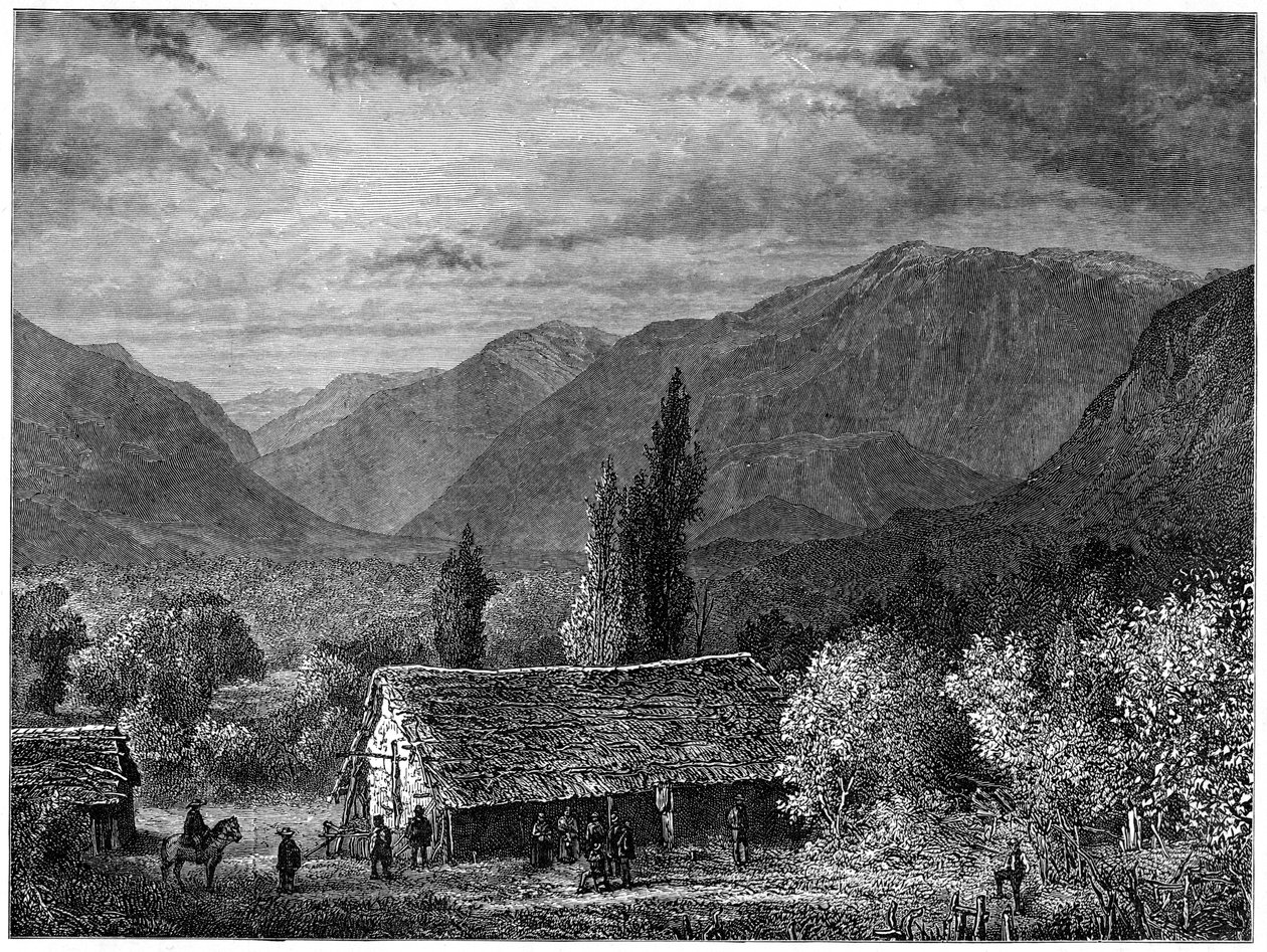 Vista en un valle de la Cordillera, Chile de Unbekannt