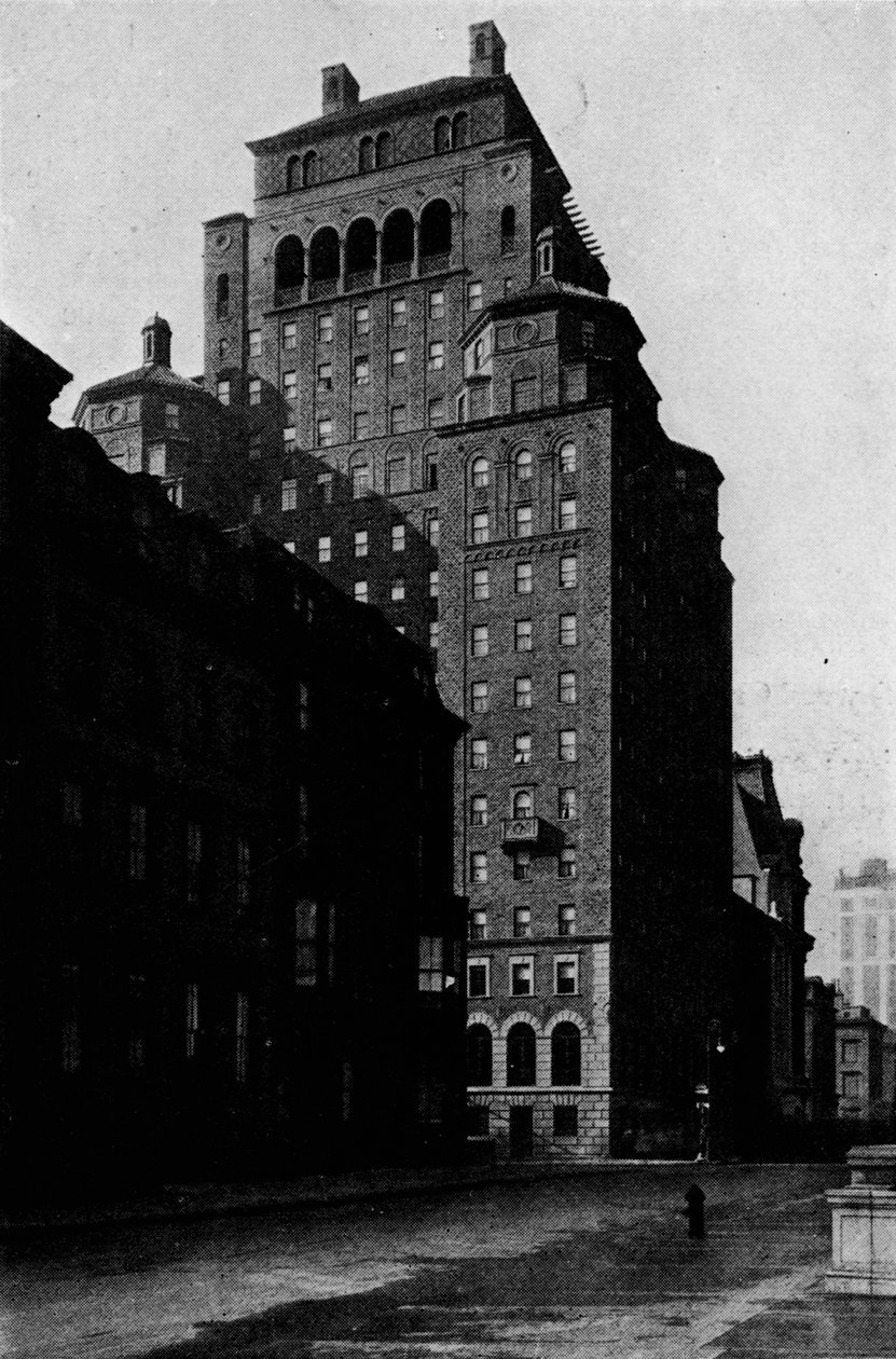 Vista mirando al sur en Madison Avenue del Edificio de los Clubes de Fraternidad, Ciudad de Nueva York, 1924 de Unbekannt