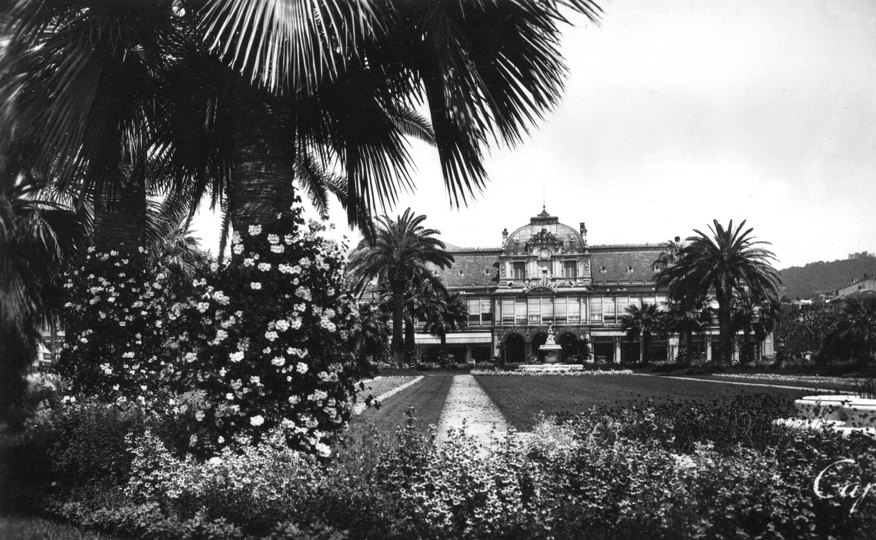 Vista de los Jardines Albert I y el Casino, Niza, sur de Francia, principios del siglo XX de Unbekannt