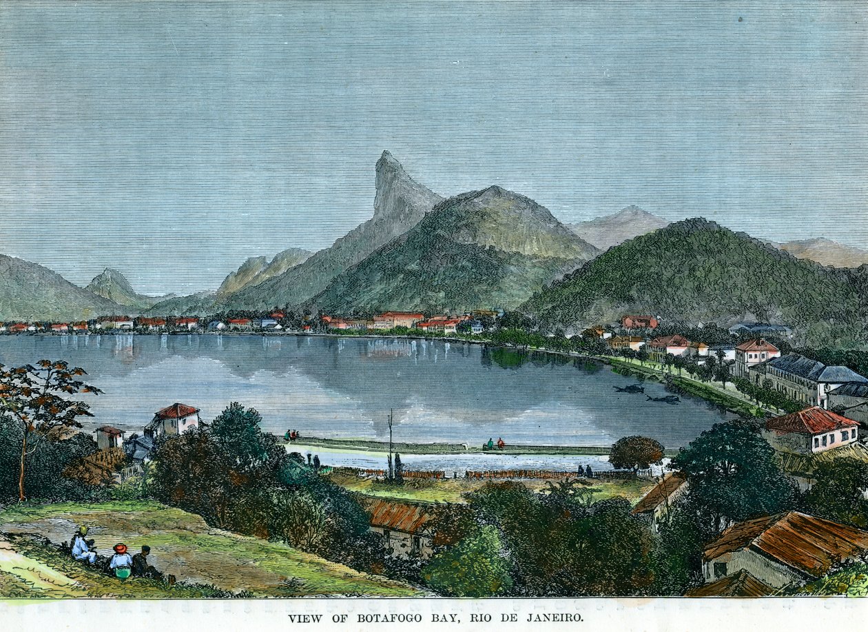 Vista de la Bahía de Botafogo, Río de Janeiro, Brasil, c1880 de Unbekannt