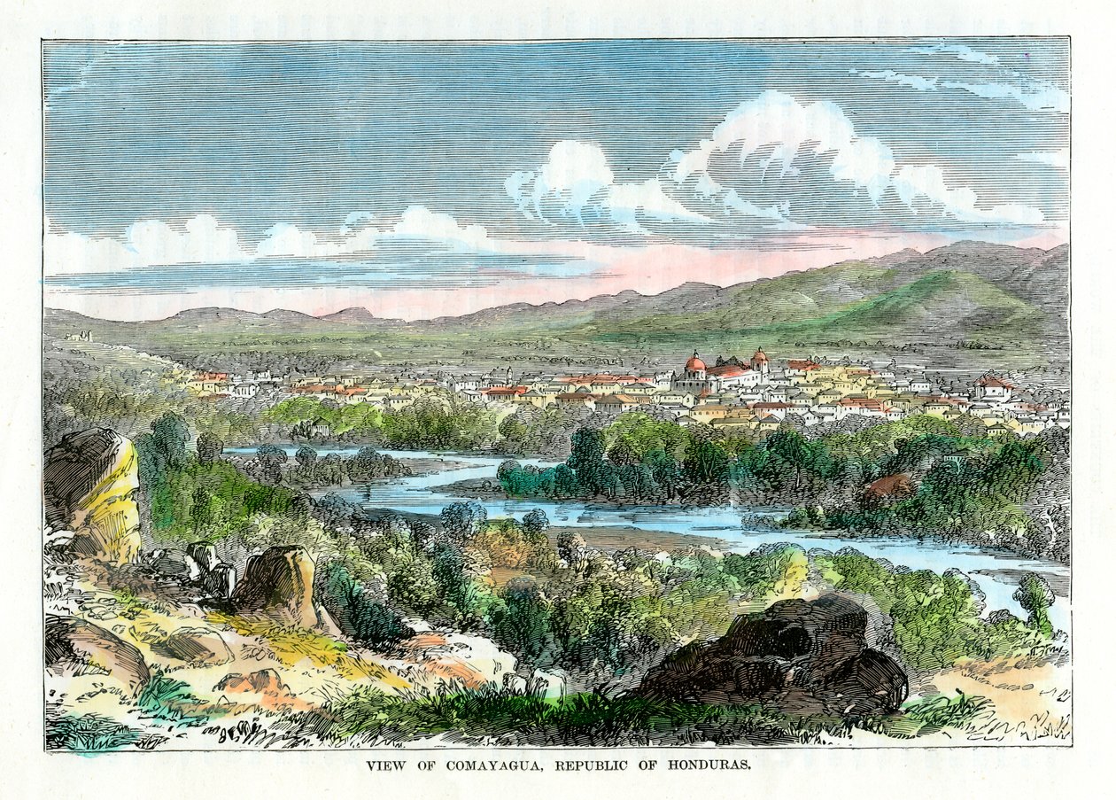Vista de Comayagua, República de Honduras, c. 1880 de Unbekannt