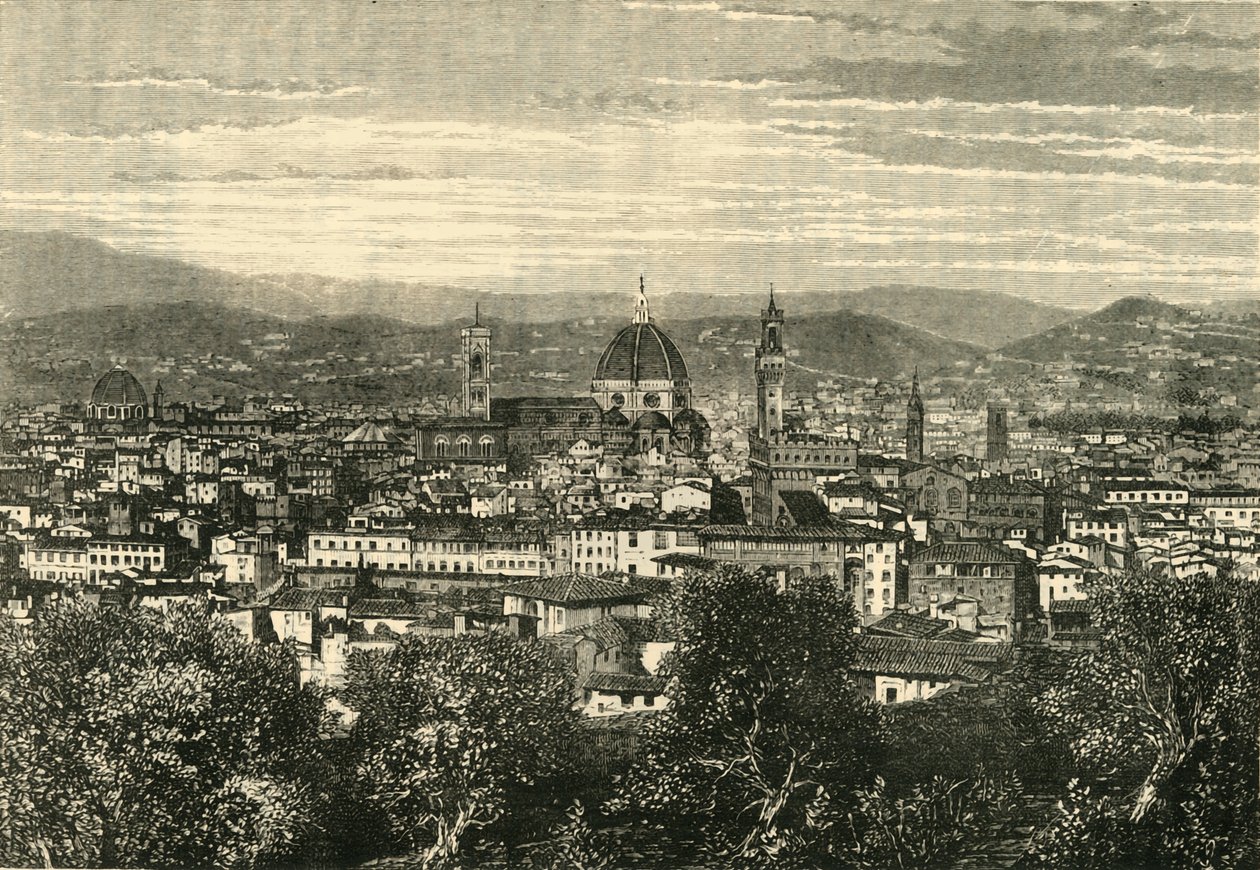 Vista de Florencia desde el Belvedere, 1890 de Unbekannt