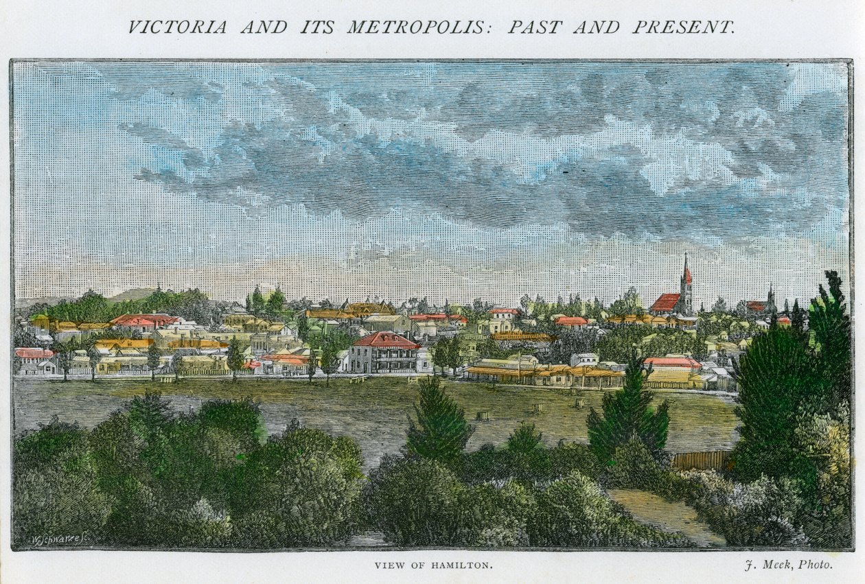 Vista de Hamilton, Victoria, Australia, c1885 de Unbekannt