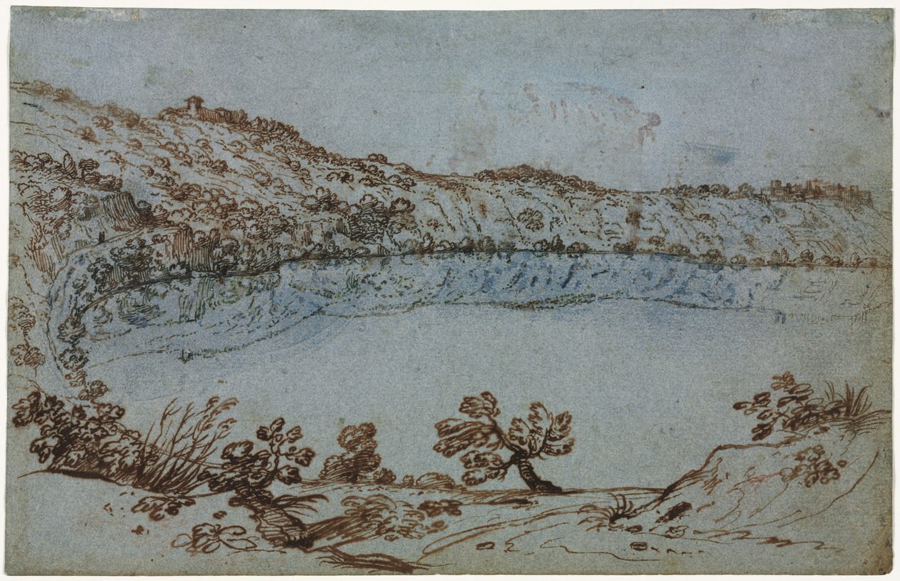 Vista del Lago Nemi, c. 1650 de Unbekannt