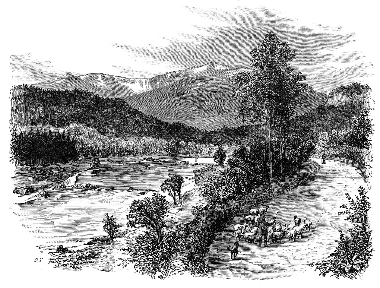Vista de Lochnagar, Escocia, 1900 de Unbekannt
