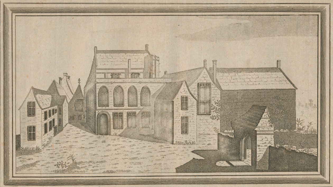 Vista de Minster Lovel Priory en el condado de Oxford, 1784 de Unbekannt