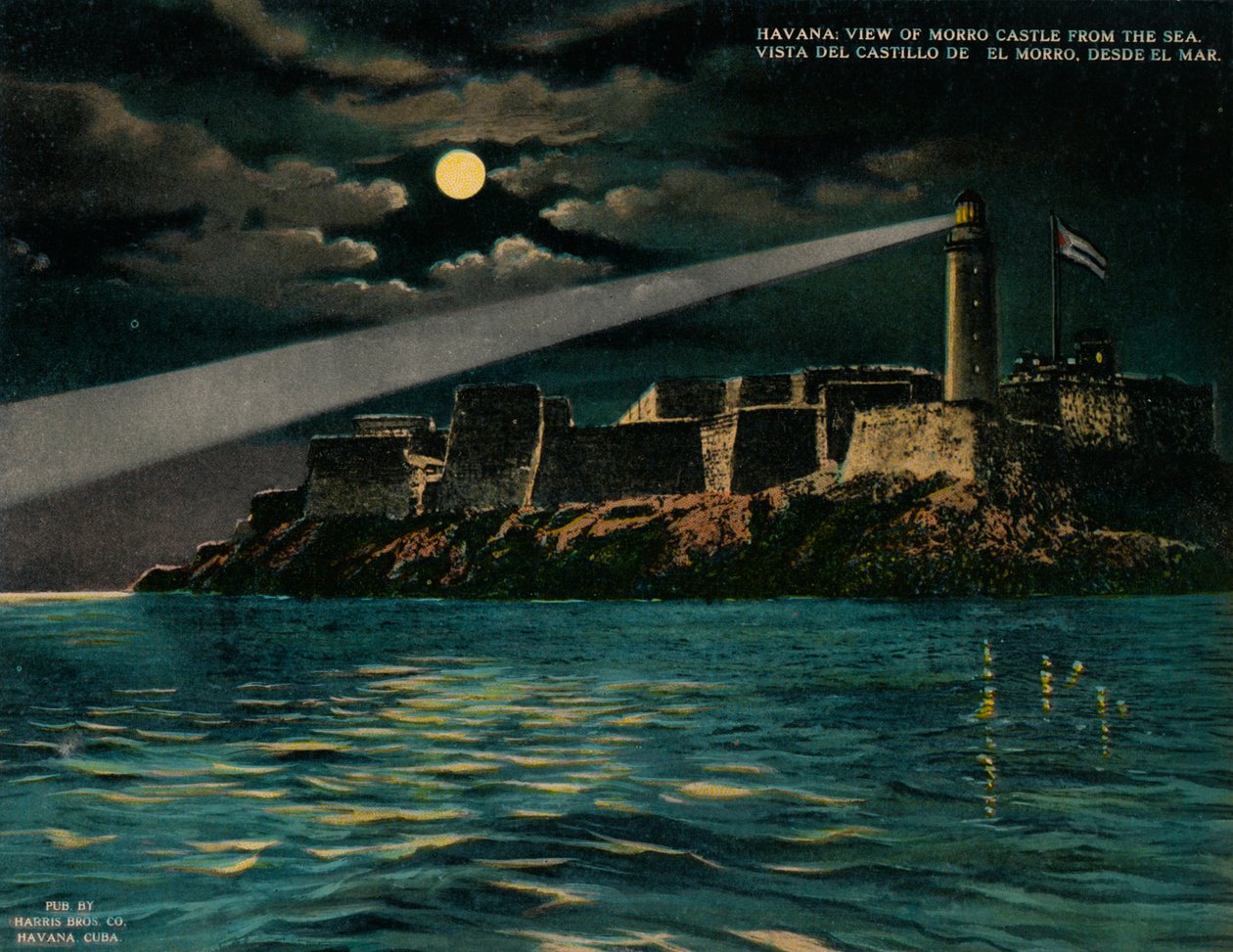 Vista del Castillo del Morro desde el mar, La Habana, Cuba, c1920 de Unbekannt