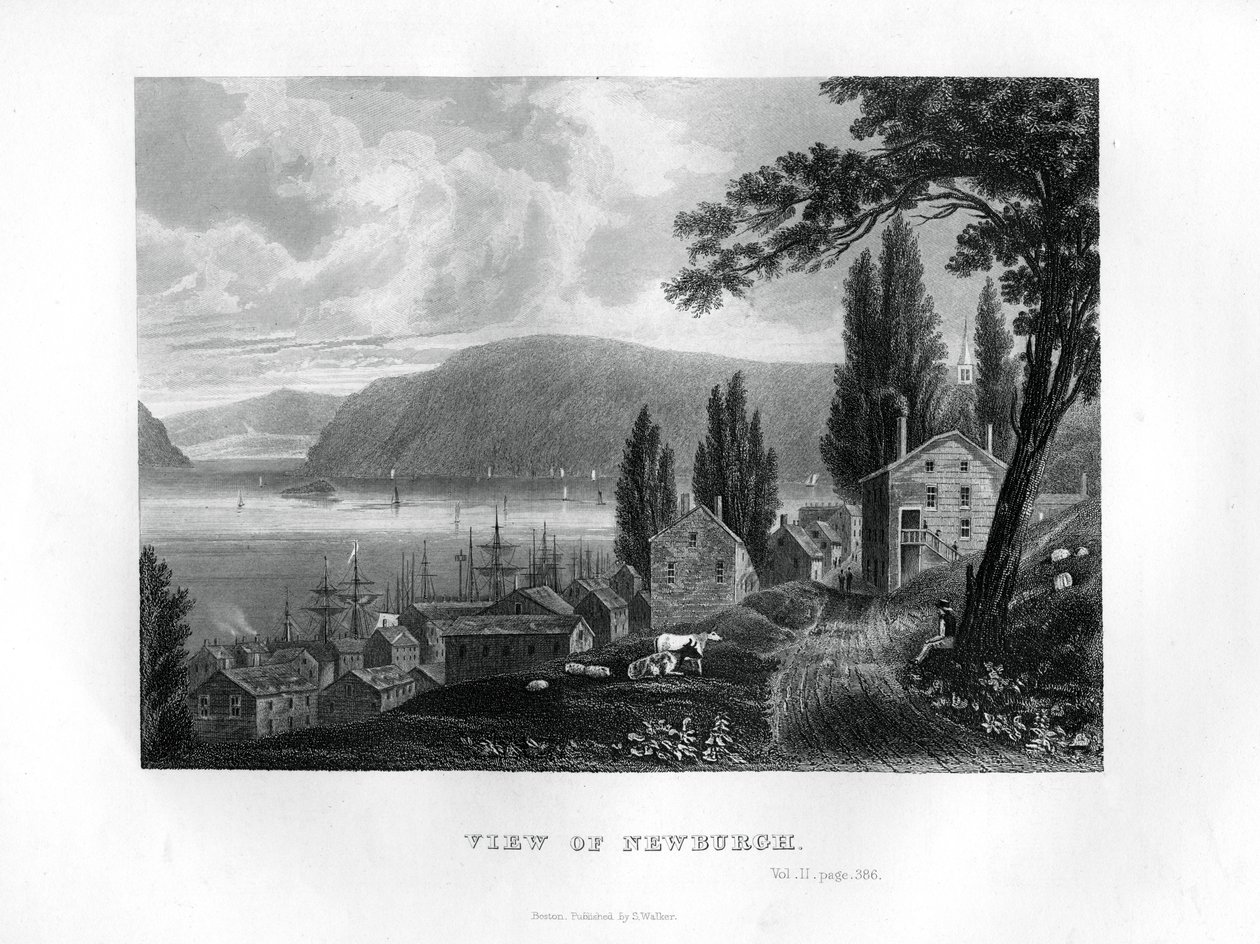 Vista de Newburgh, Estado de Nueva York, 1855 de Unbekannt