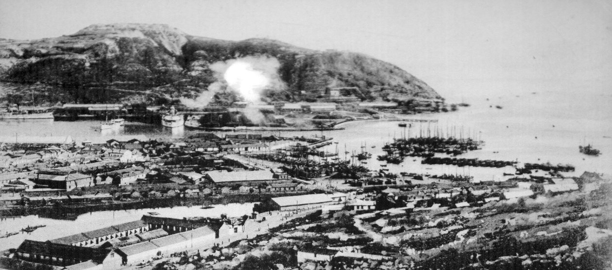 Vista de Port Arthur, Manchuria, 1904 de Unbekannt