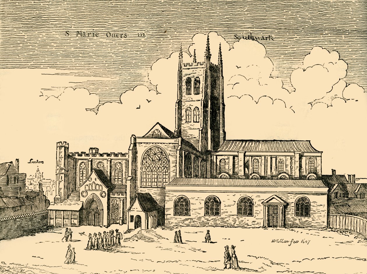 Vista de St. Mary Overy, c1878 de Unbekannt
