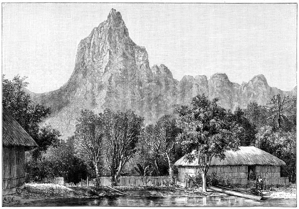 Vista de Tahití, 1898 de Unbekannt