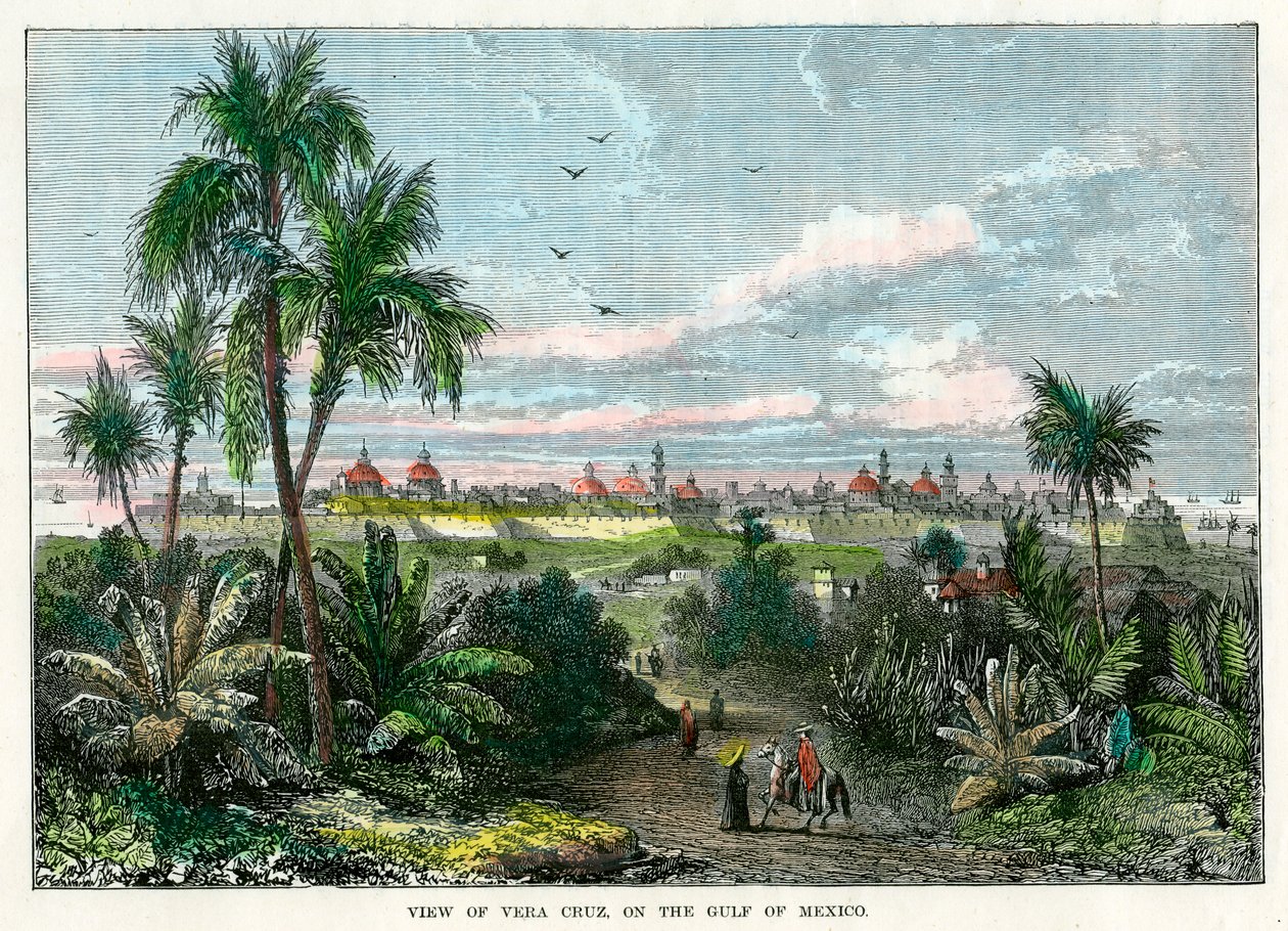 Vista de Veracruz, en el Golfo de México, México, c1880 de Unbekannt