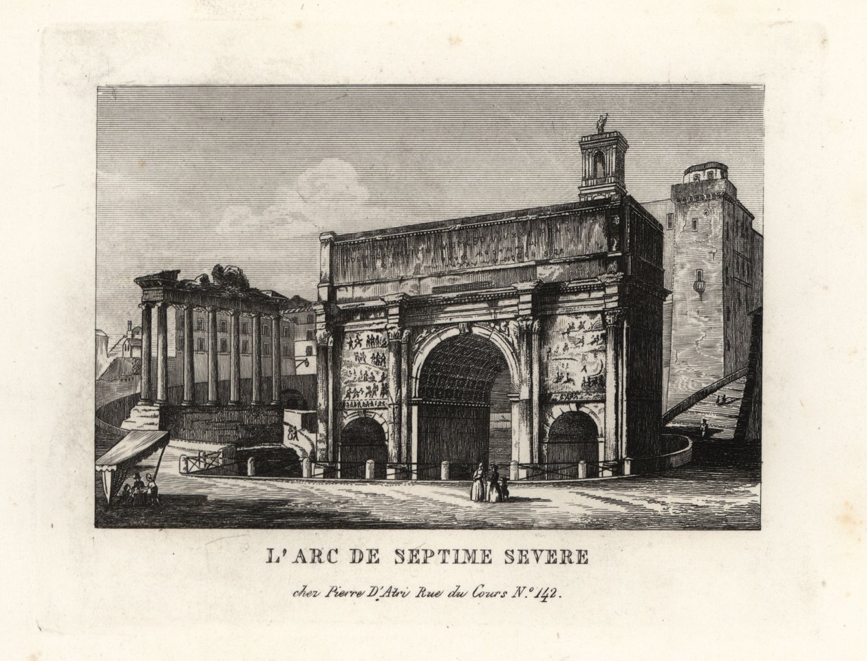 Vista del Arco de Septimio Severo, Arco di Settimio Severo, Foro Romano, Roma de Unbekannt
