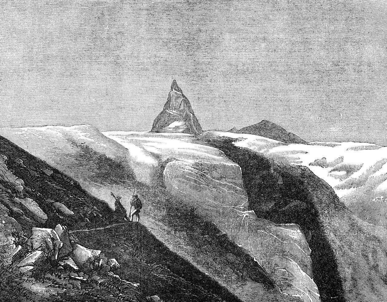 Vista del Matterhorn, finales del siglo XIX de Unbekannt
