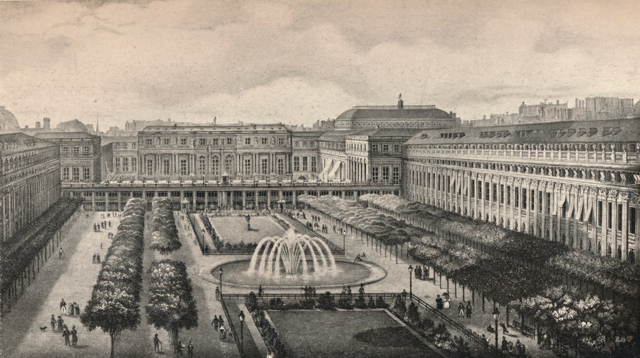 Vista del Palais-Royal en 1834 de Unbekannt