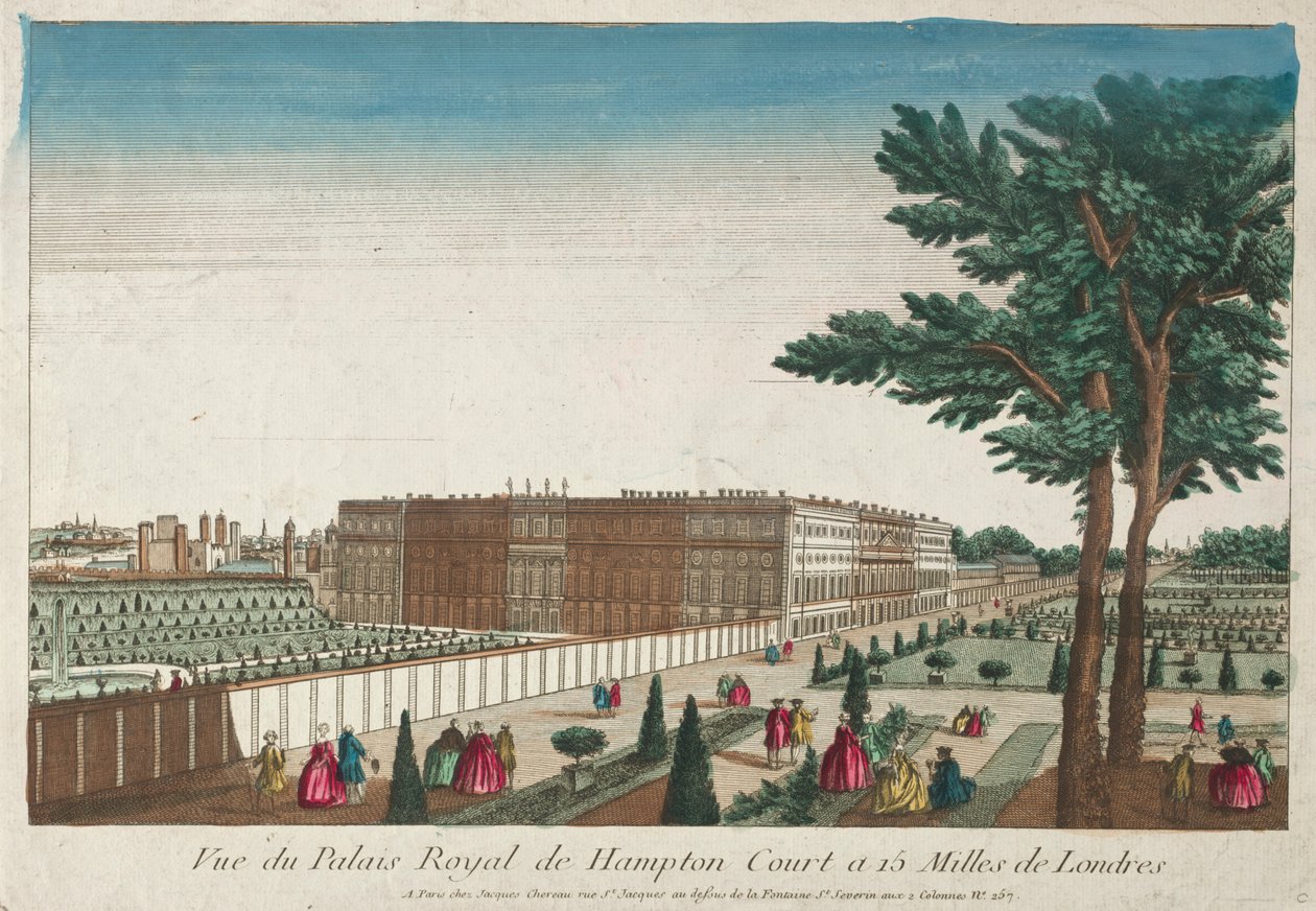 Vista del Palacio Real de Hampton Court, siglo XVIII de Unbekannt