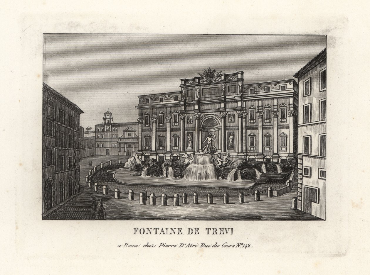 Vista de la Fuente de Trevi, Fontana di Trevi, Roma de Unbekannt