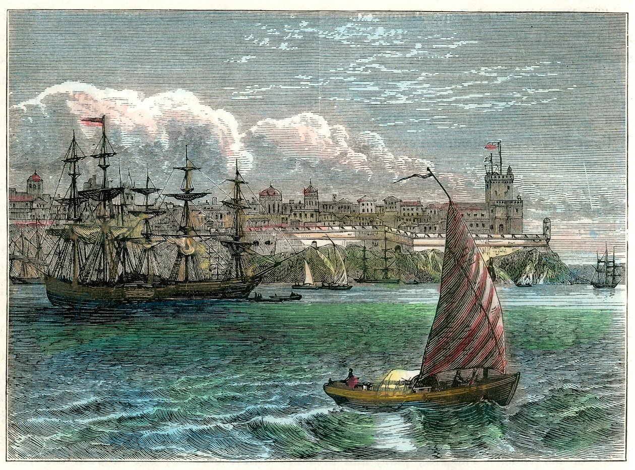 Vista de la ciudad de Santo Domingo desde el puerto, República Dominicana de Unbekannt