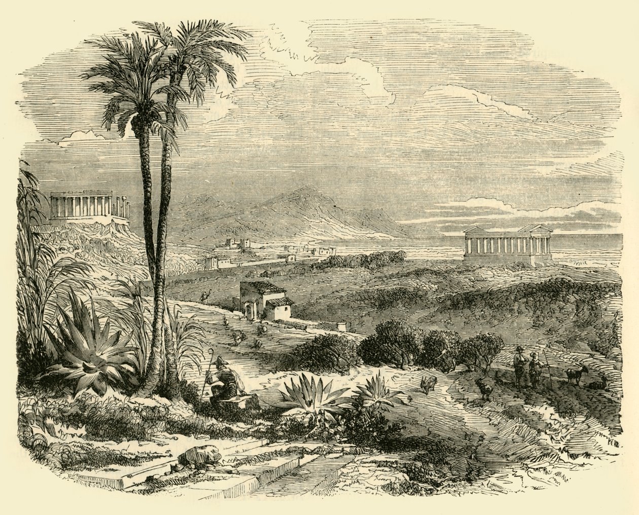 Vista en la costa de Sicilia de Unbekannt