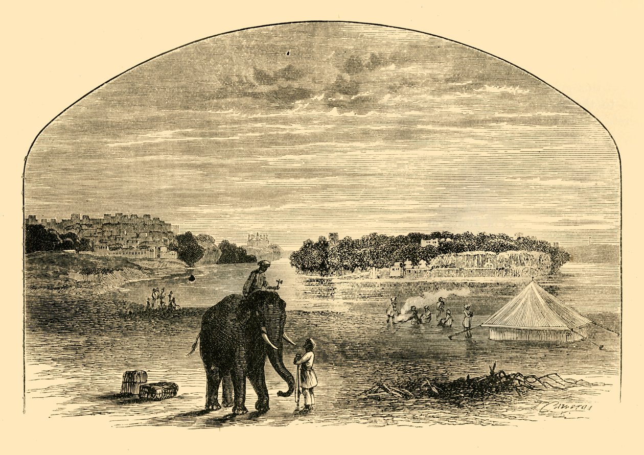 Vista en el Indo, 1890 de Unbekannt
