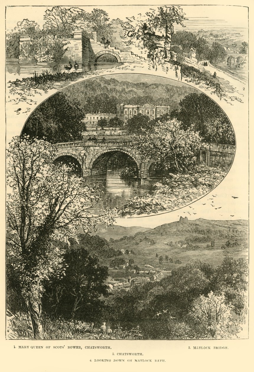 Vistas en Chatsworth y Matlock, 1898 de Unbekannt
