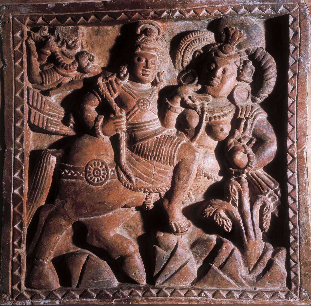Vikrama, bajo relieve de terracota, siglos V-VI de Unbekannt