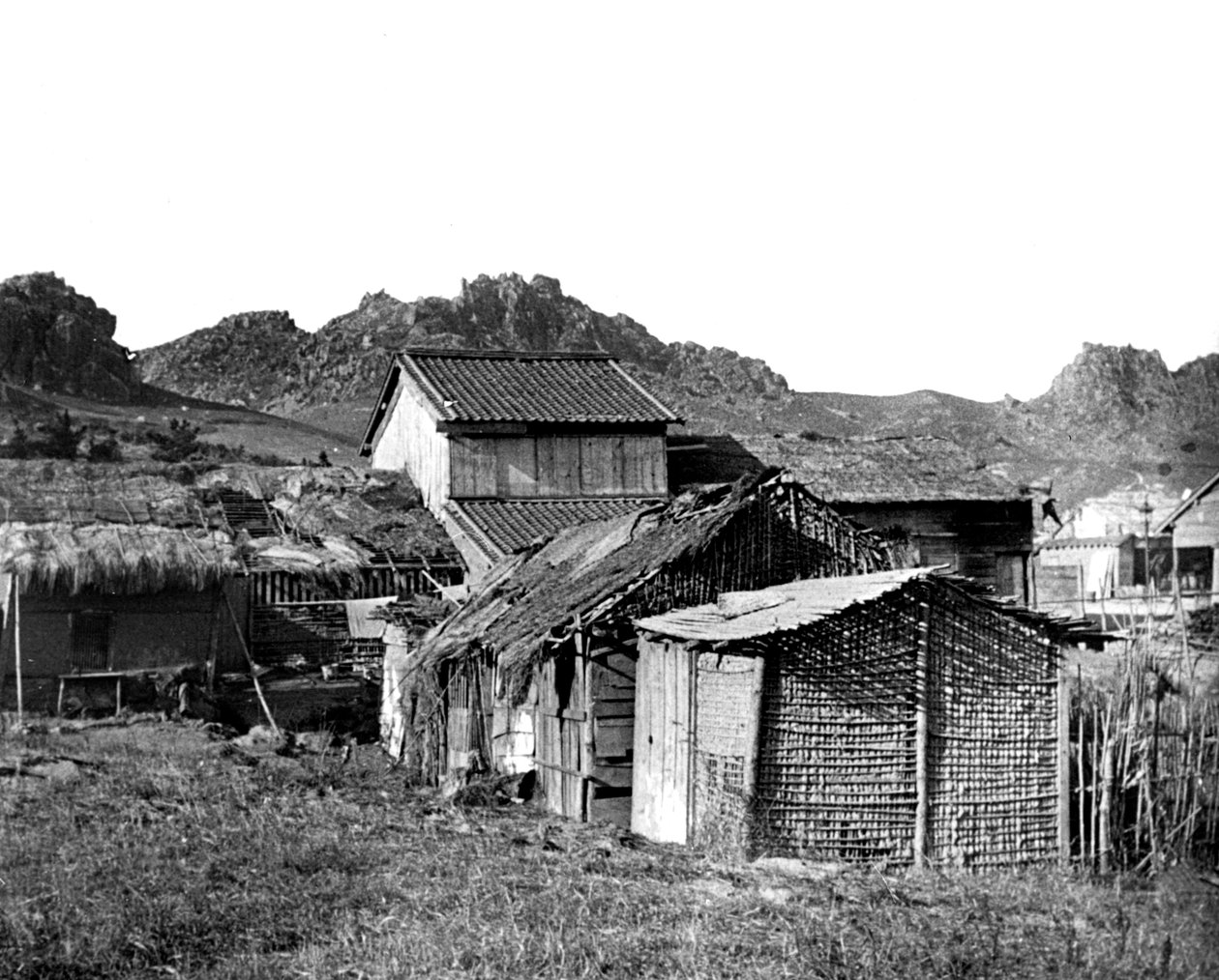 Cabañas de Pueblo en Corea, 1900 de Unbekannt