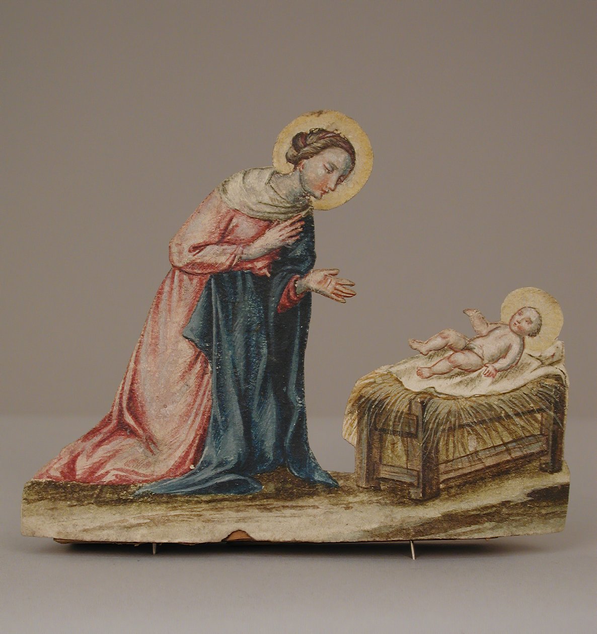 Virgen María con Cristo en un pesebre, siglo XVIII de Unbekannt