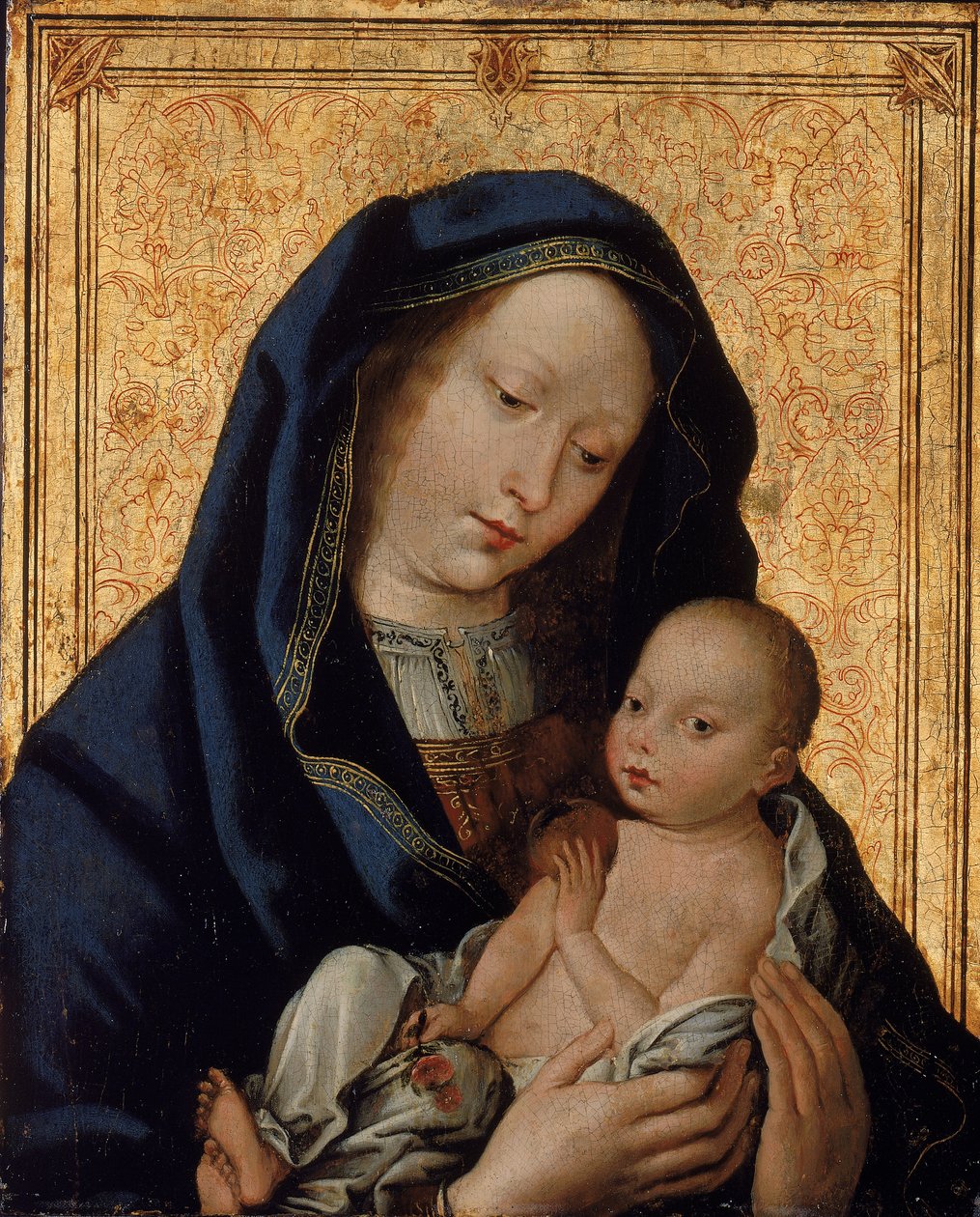 Virgen y Niño con manzana, siglo XV de Unbekannt