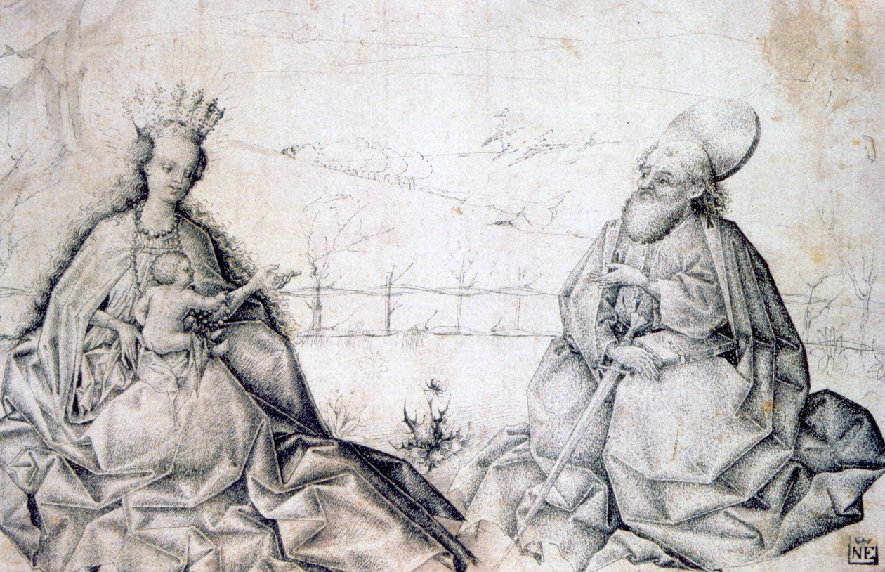 Virgen y Niño con San Pablo, c1450 de Unbekannt
