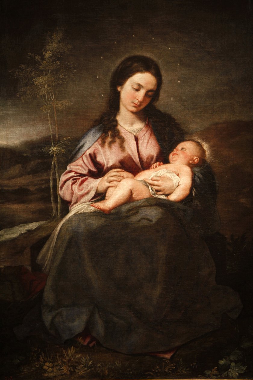 Virgen y niño por Alonso Cano, Madrid, España de Unbekannt