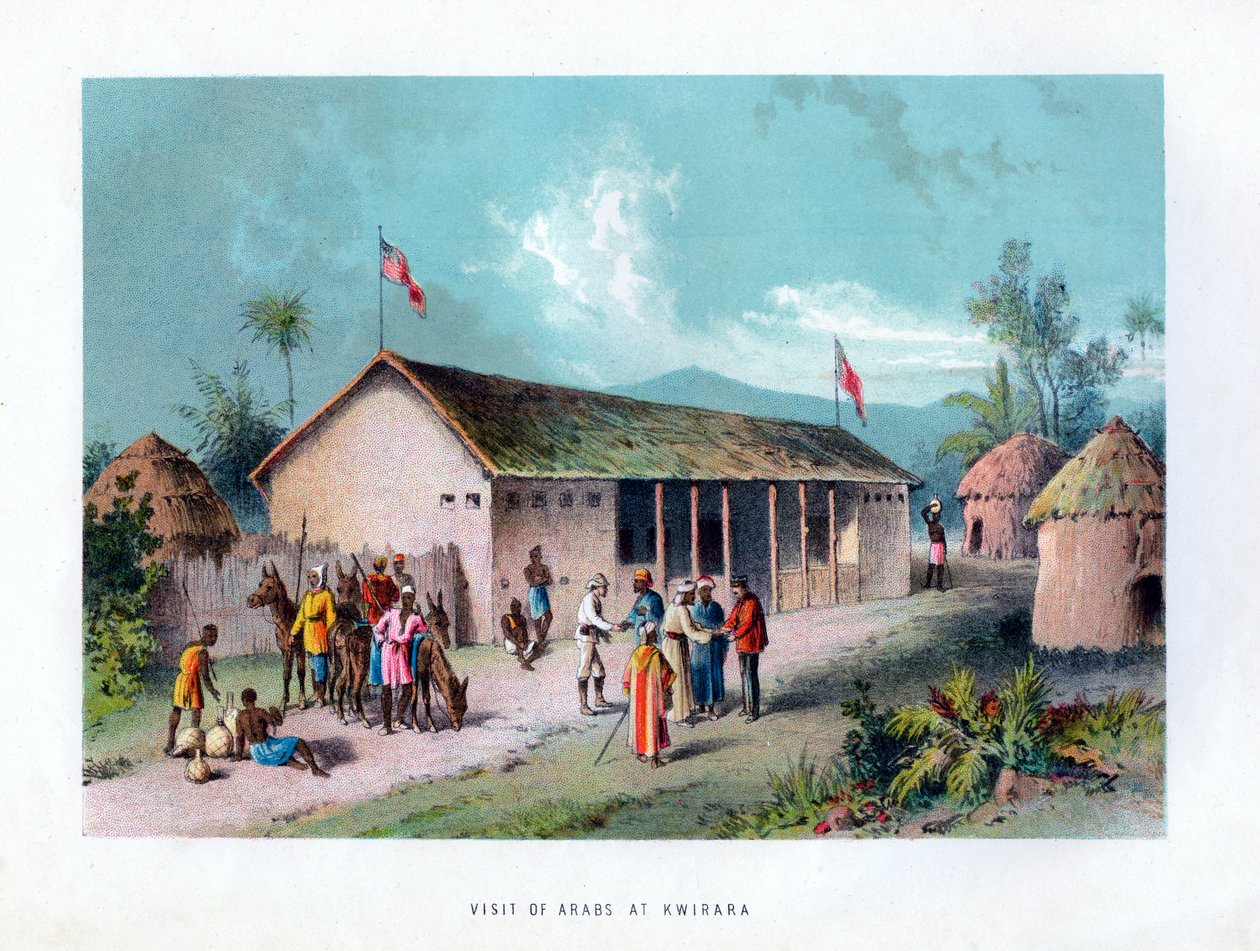Visita de árabes en Kwirara, c. 1875 de Unbekannt
