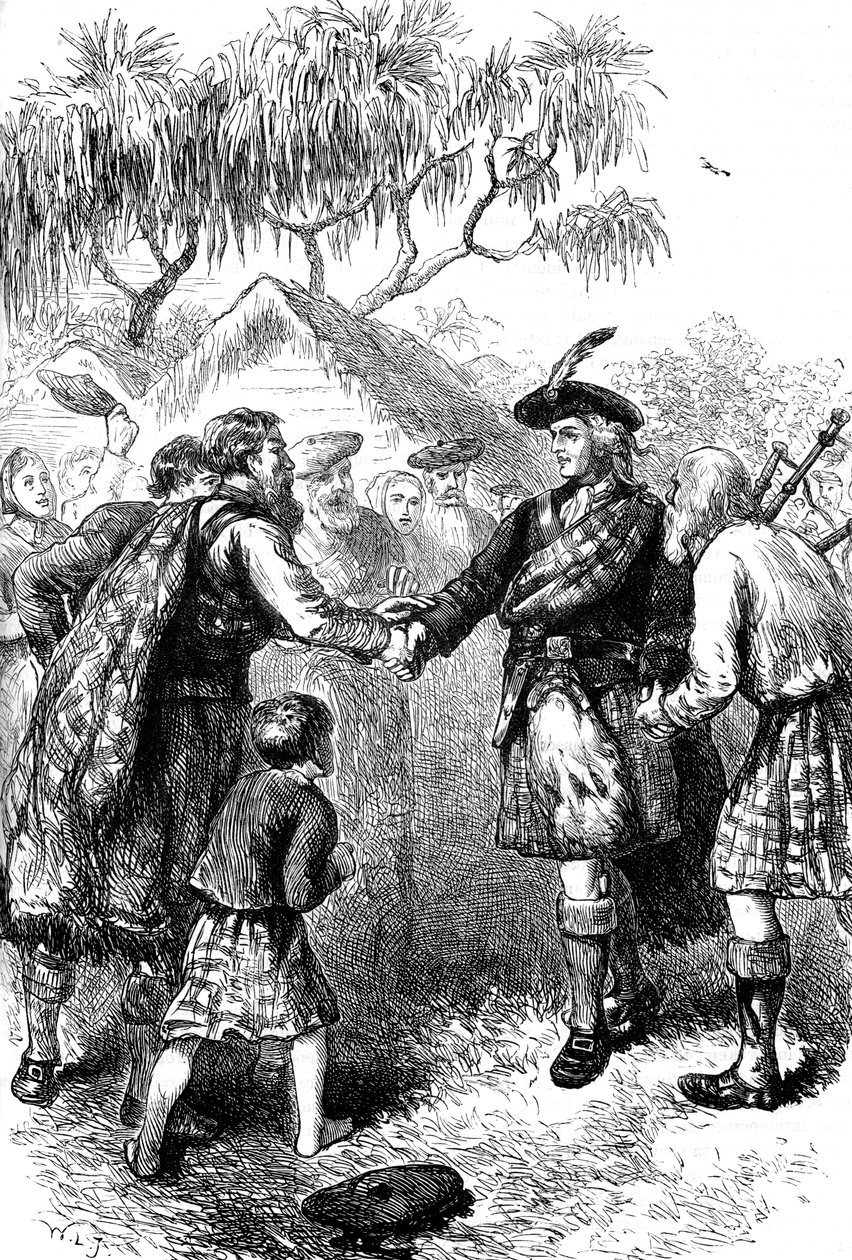 Visita de James Oglethorpe a la colonia Highland, Georgia, c1730s c1880 de Unbekannt