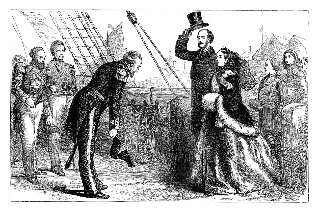 Visita de la Reina y el Príncipe Alberto al Resolute, 1856 de Unbekannt