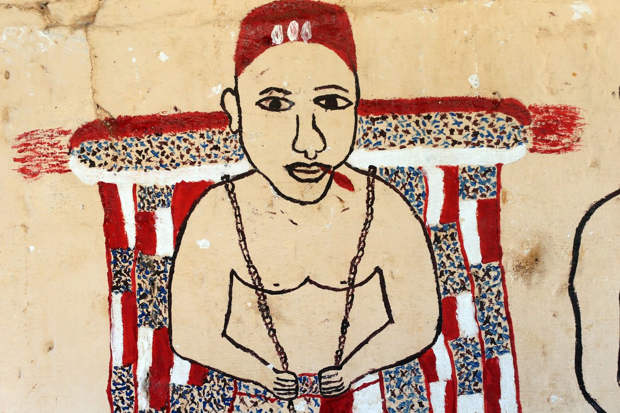 Pintura mural vudú en un convento. Togoville, Togo de Unbekannt